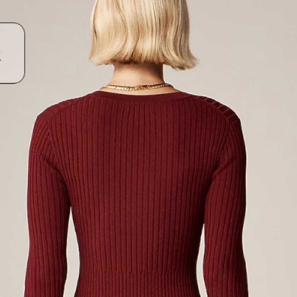 J.Crew Super-stretch ruffle sweater-dress - Picture 9 of 13